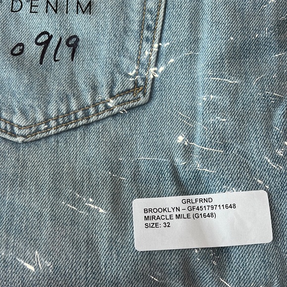 GRLFRND Brooklyn High Rise Straight Jeans in Miracle Mile 32 - Picture 6 of 11